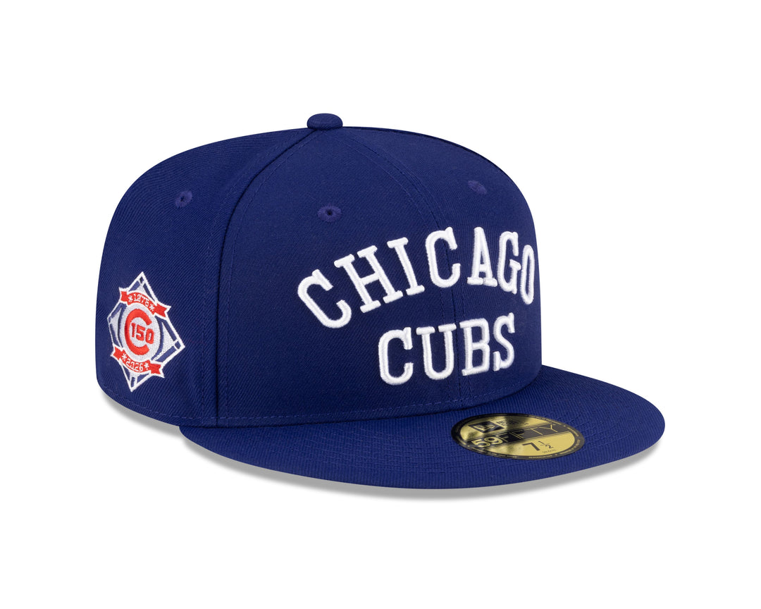 Chicago Cubs 150th Anniversary Arch Patch 59FIFTY Fitted Cap Navy by New Era Caps New Era