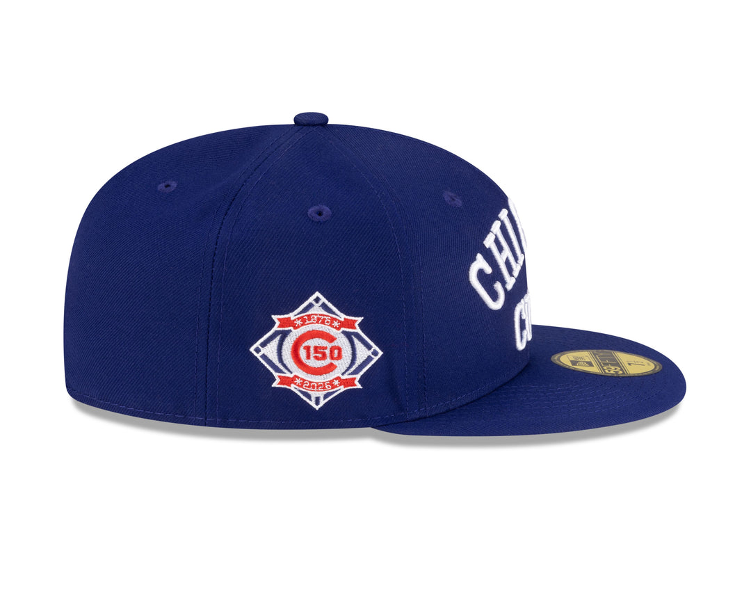 Chicago Cubs 150th Anniversary Arch Patch 59FIFTY Fitted Cap Navy by New Era Caps New Era