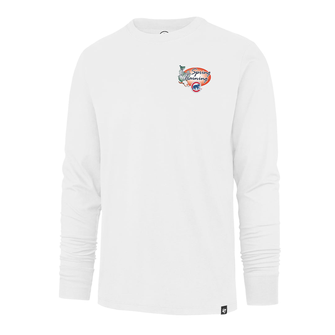 Chicago Cubs Spring Training Postcard White Men's Long Sleeve Tee by '47 Brand Tees '47 Brand