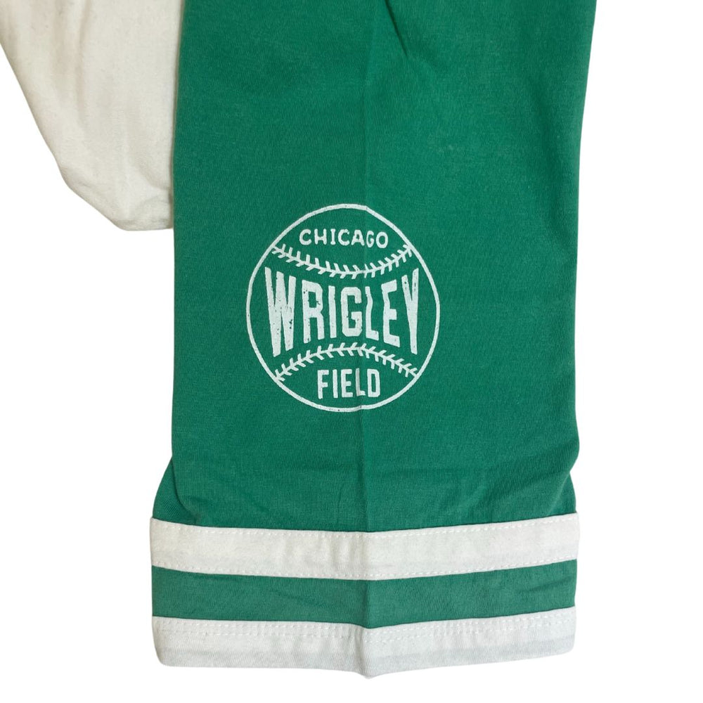 WRIGLEY FIELD AMERICAN NEEDLE FOUL BALL GREEN JERSEY TEE Short Sleeve Tees AMERICAN NEEDLE