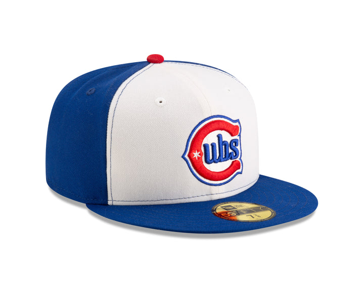 Chicago Cubs Blues Alternate 59FIFTY On-Field White & Royal Youth Fitted Cap by New Era Caps New Era