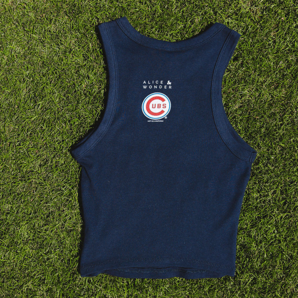 Chicago Cubs x Alice & Wonder Cubs Baby Tank — Navy Shirts SOFT AS A GRAPE