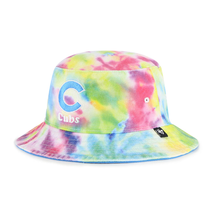 CHICAGO CUBS '47 YOUTH C LOGO TIE DYE BUCKET HAT Caps 47 BRAND