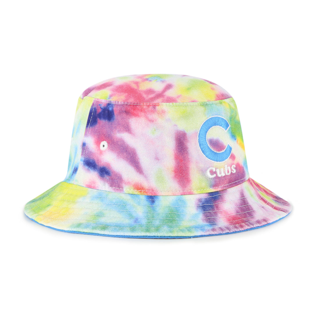 CHICAGO CUBS '47 YOUTH C LOGO TIE DYE BUCKET HAT Caps 47 BRAND