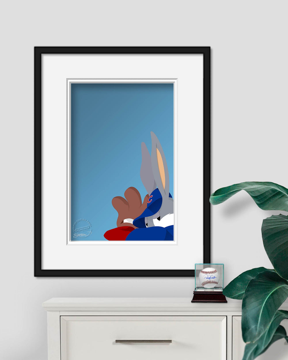 CHICAGO CUBS S. PRESTON BASEBALL BUGS ART PRINT Art Print S. Preston Art + Designs