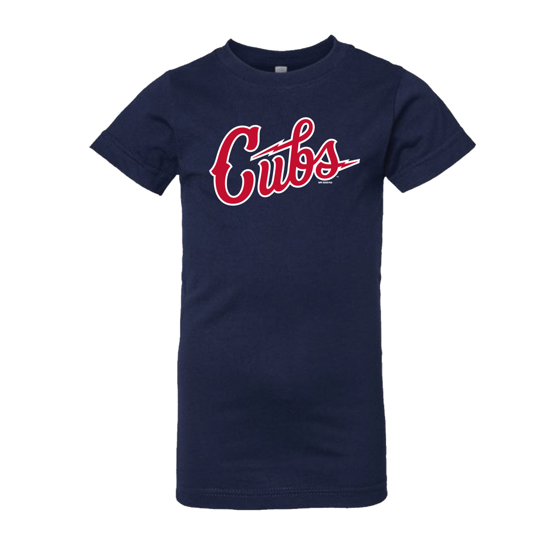 Chicago Cubs Blues Alt Script Navy Youth Tee BIMM RIDDER