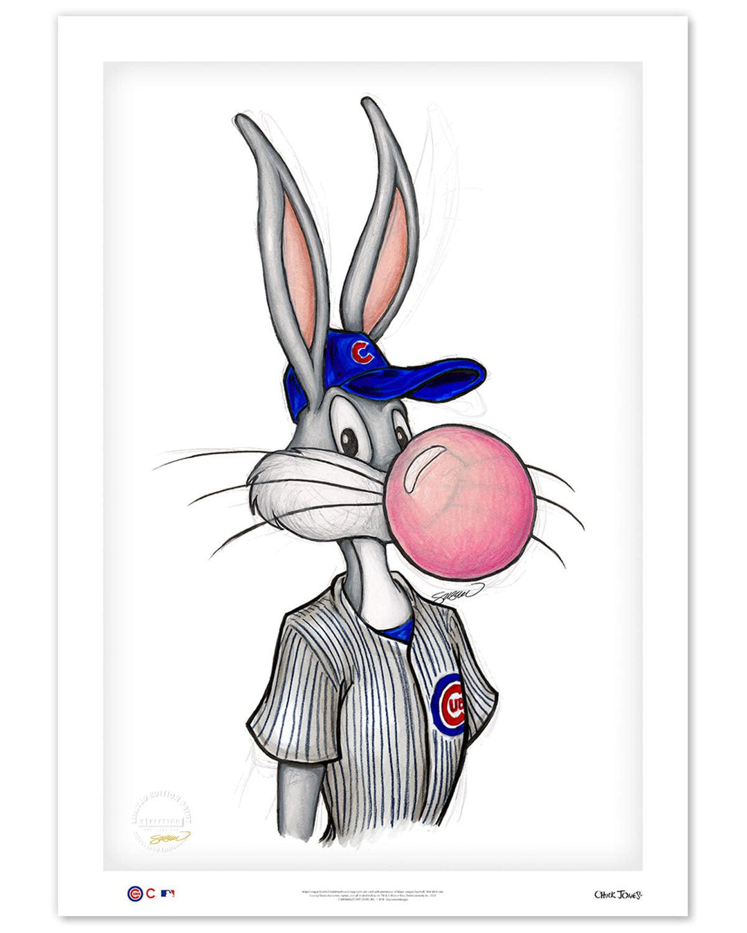 CHICAGO CUBS S. PRESTON BUBBLEGUM BUGS X CUBS ART PRINT Art Print S. Preston Art + Designs