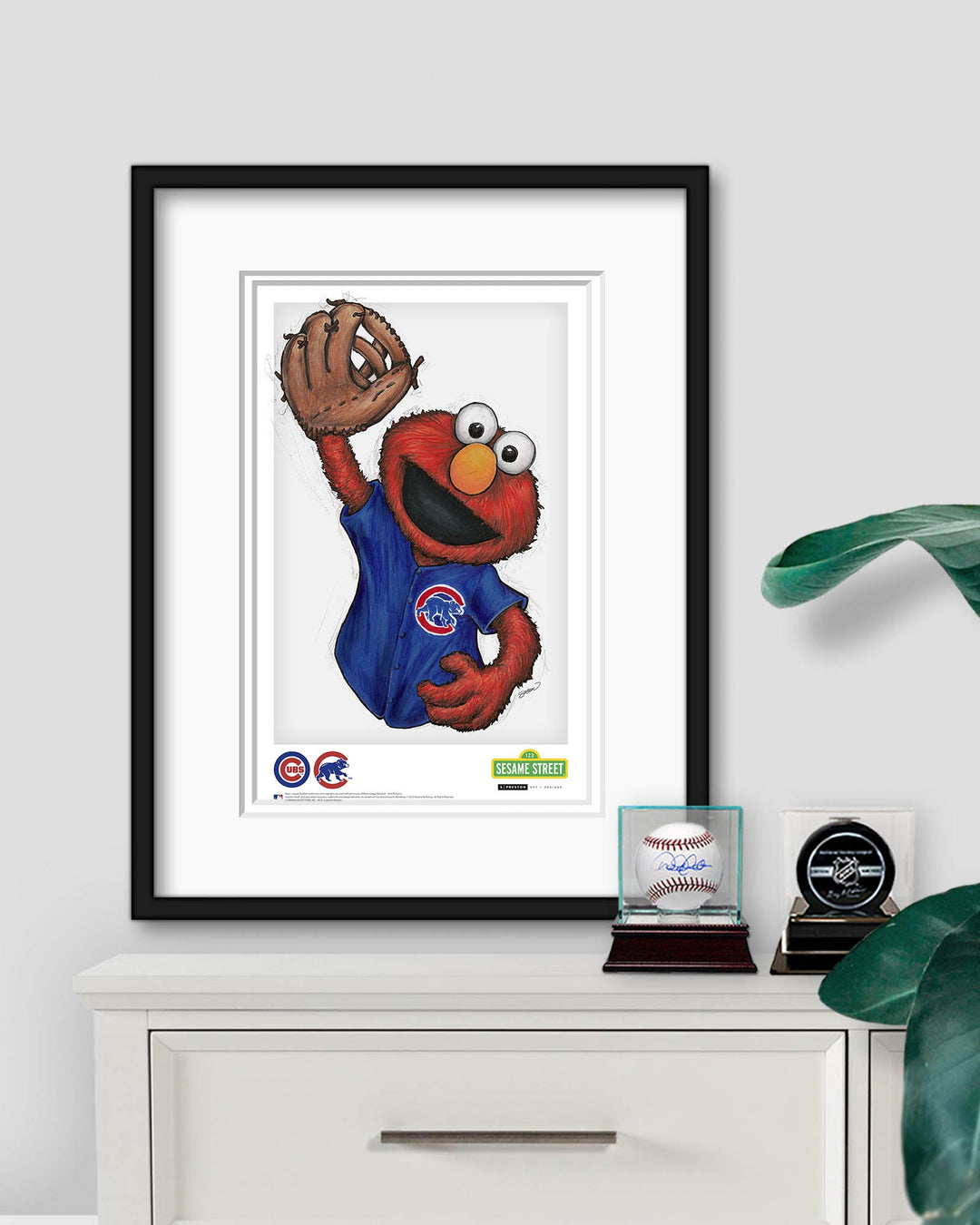 ELMO x MLB Cubs Art Print by S. Preston Art + Designs Art Print S. Preston Art + Designs