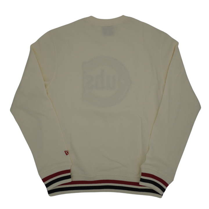 Chicago Cubs Blues Alternate Unisex Cream Crewneck by New Era Sweatshirts & Hoodies NEW ERA CAP COMPANY INC