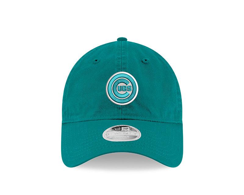 CHICAGO CUBS NEW ERA WOMEN'S BULLSEYE TEAL ADJUSTABLE CAP Caps NEW ERA CAP COMPANY INC