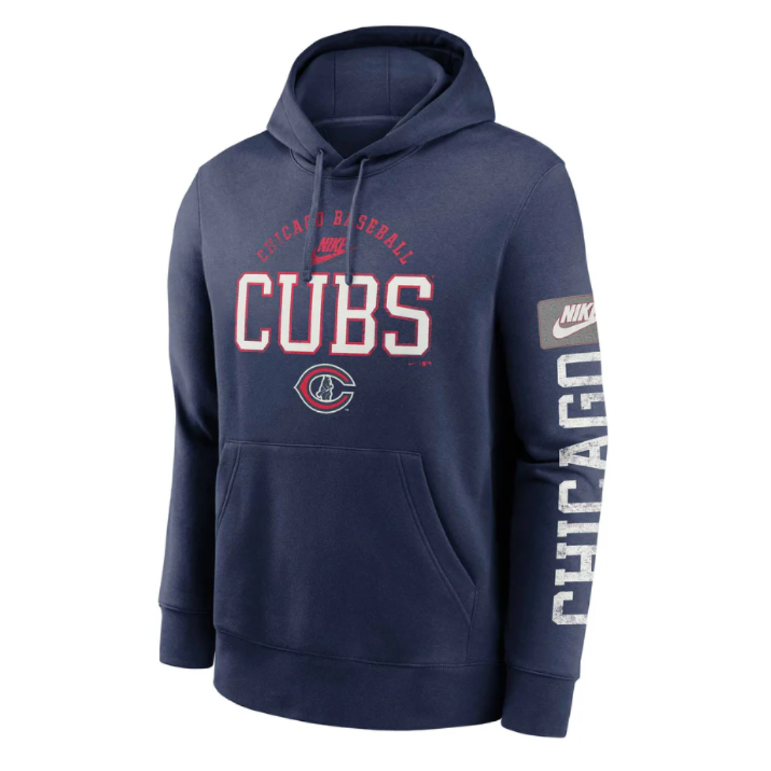 CHICAGO CUBS NIKE MEN'S 1969 COOPERSTOWN SPLITTER HOODIE Sweatshirts & Hoodies NIKE