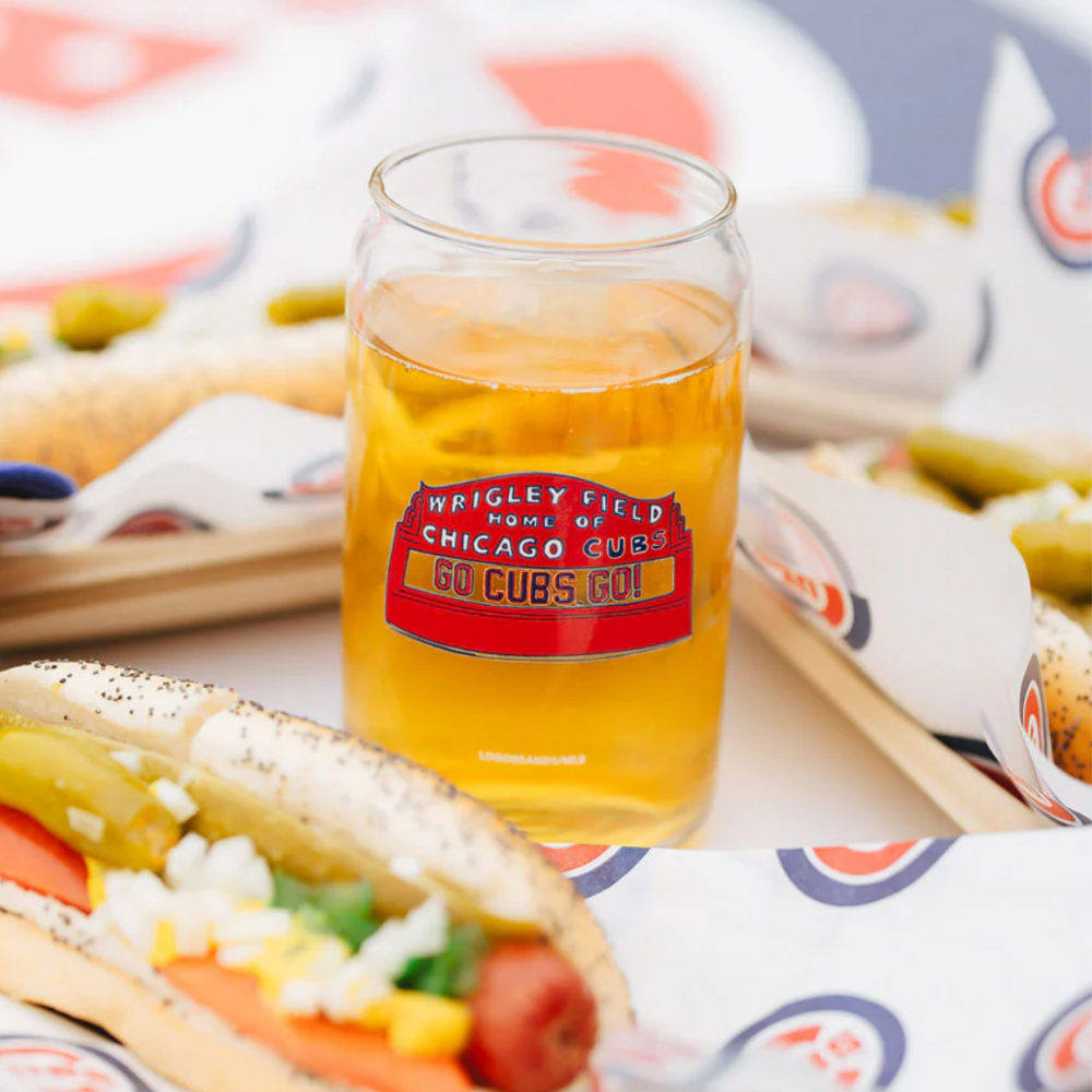 Chicago Cubs X Alice & Wonder Marquee Glass Home & Office Alice & Wonder