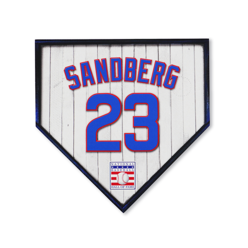 CHICAGO CUBS RYNE SANDBERG 10 INCH REPLICA HOMEPLATE Caps 47 BRAND