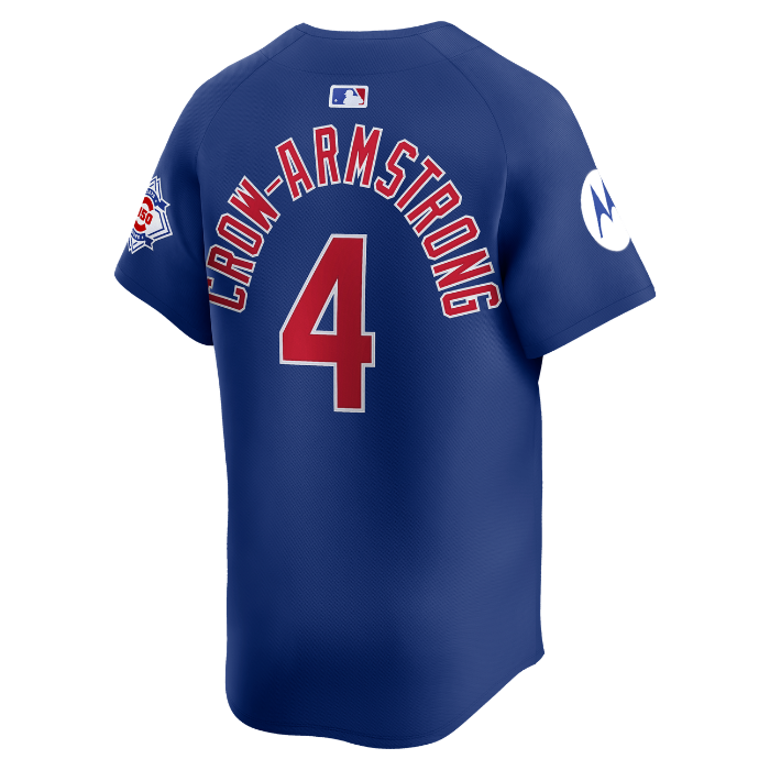 Chicago Cubs Pete Crow-Armstrong Royal Blue Alternate 150th Anniversary Limited Jersey by Nike Jerseys Nike