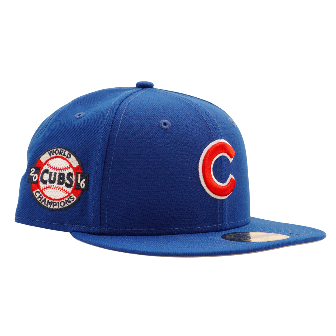 Chicago Cubs 2016 World Series 10th Anniversary Patch 59FIFTY Fitted Cap by New Era