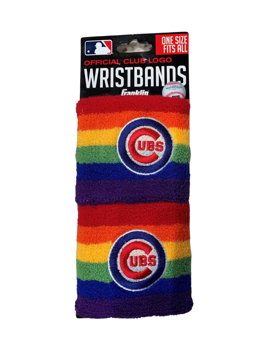 CHICAGO CUBS FRANKLIN BULLSEYE PRIDE WRISTBANDS Accessories FRANKLIN SPORTS