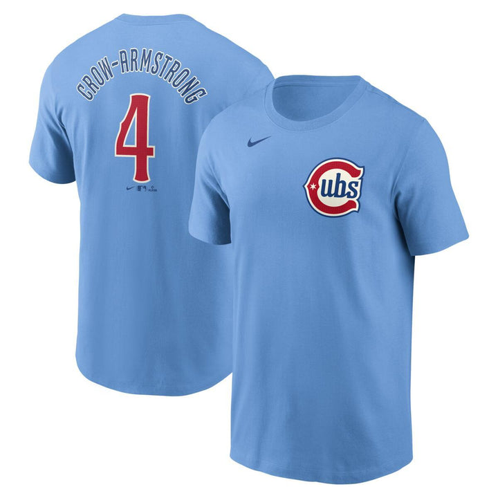 Chicago Cubs Pete Crow-Armstrong Blues Alternate Name &amp; Number Tee by Nike Shirts NIKE USA