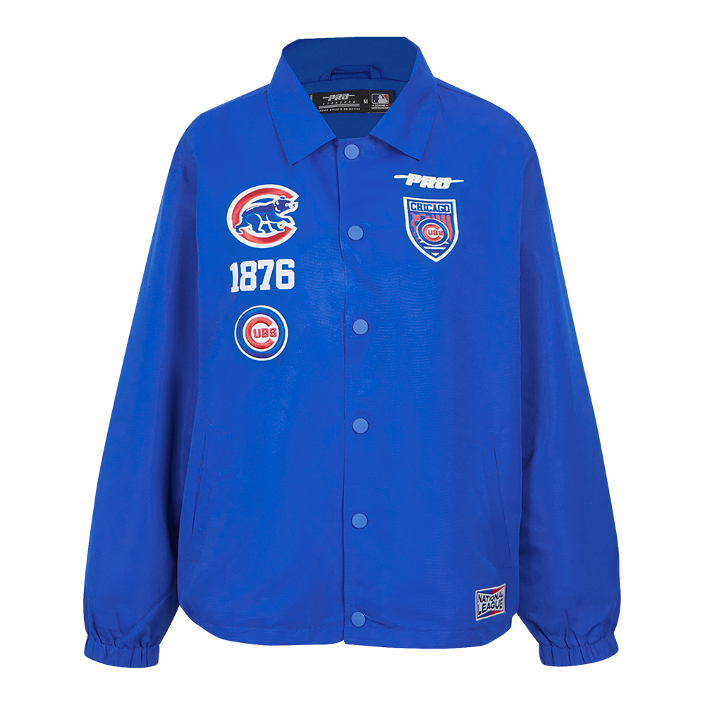 CHICAGO CUBS PRO STANDARD MEN'S FAST LANE COACH JACKET Jackets & Outerwear PRO STANDARD