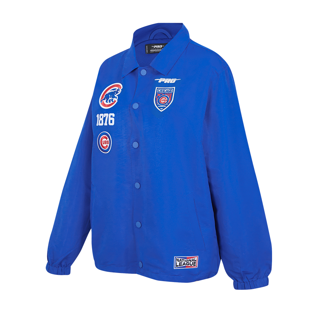 CHICAGO CUBS PRO STANDARD MEN'S FAST LANE COACH JACKET Jackets & Outerwear PRO STANDARD