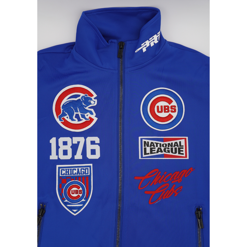 CHICAGO CUBS PRO STANDARD MEN'S LOGOMANIA BLUE JACKET Jackets & Outerwear PRO STANDARD