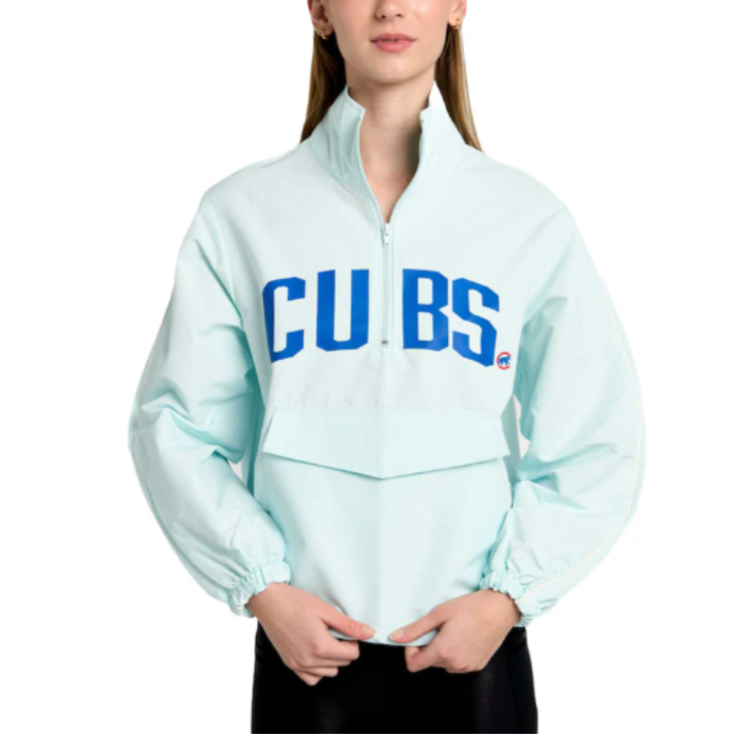 CHICAGO CUBS LUSSO WOMEN'S 1/2 ZIP WINDBREAKER Jackets & Outerwear LUSSO