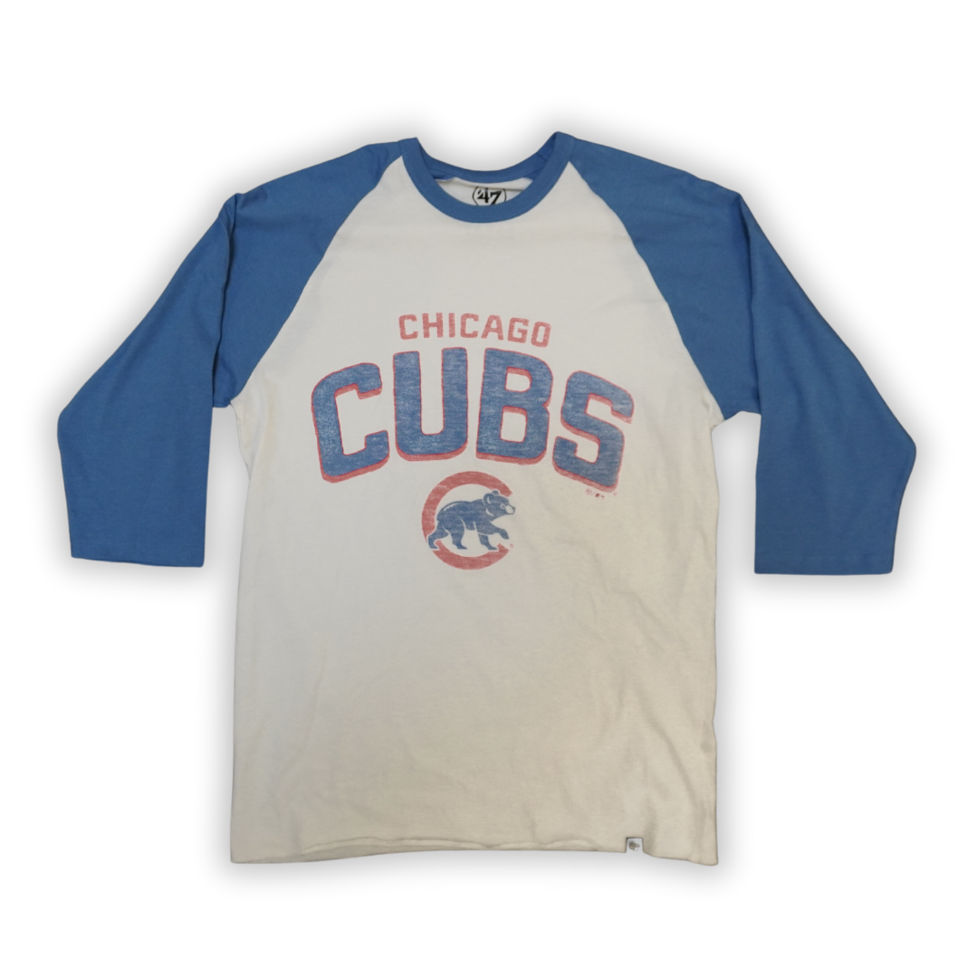 CHICAGO CUBS MEN'S WALKING BEAR RAGLAN TEE Long Sleeve Tees 47 BRAND