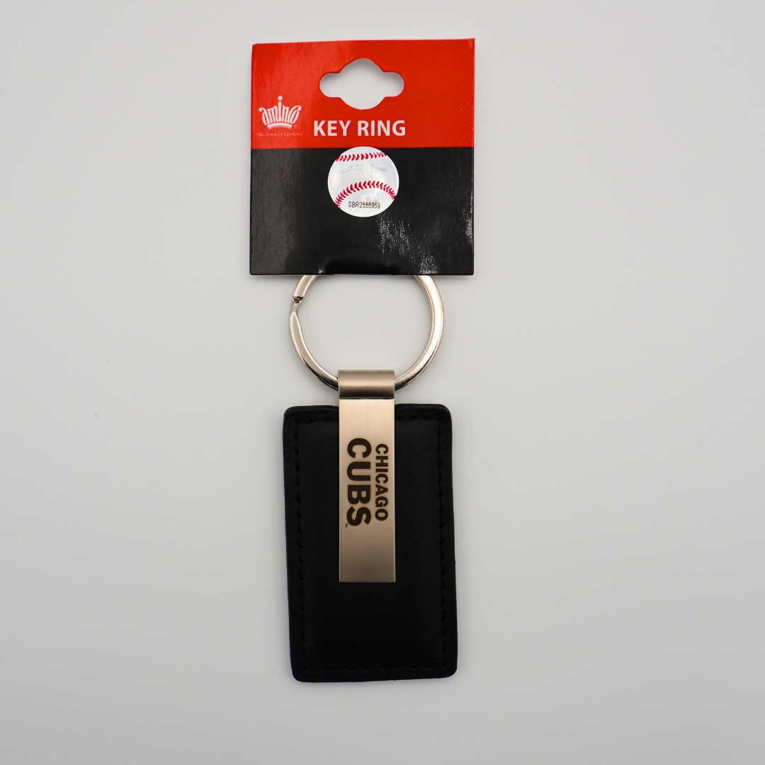 CHICAGO CUBS BLACK LEATHER KEYCHAIN Accessories AMINCO