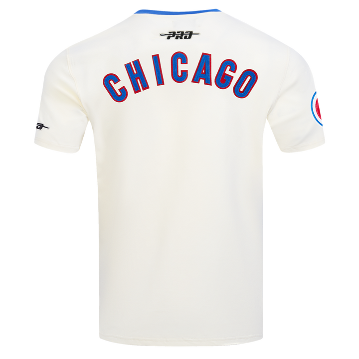Chicago Cubs 1969 Cooperstown Ringer Tee in Cream by Pro Standard Shirts PRO STANDARD
