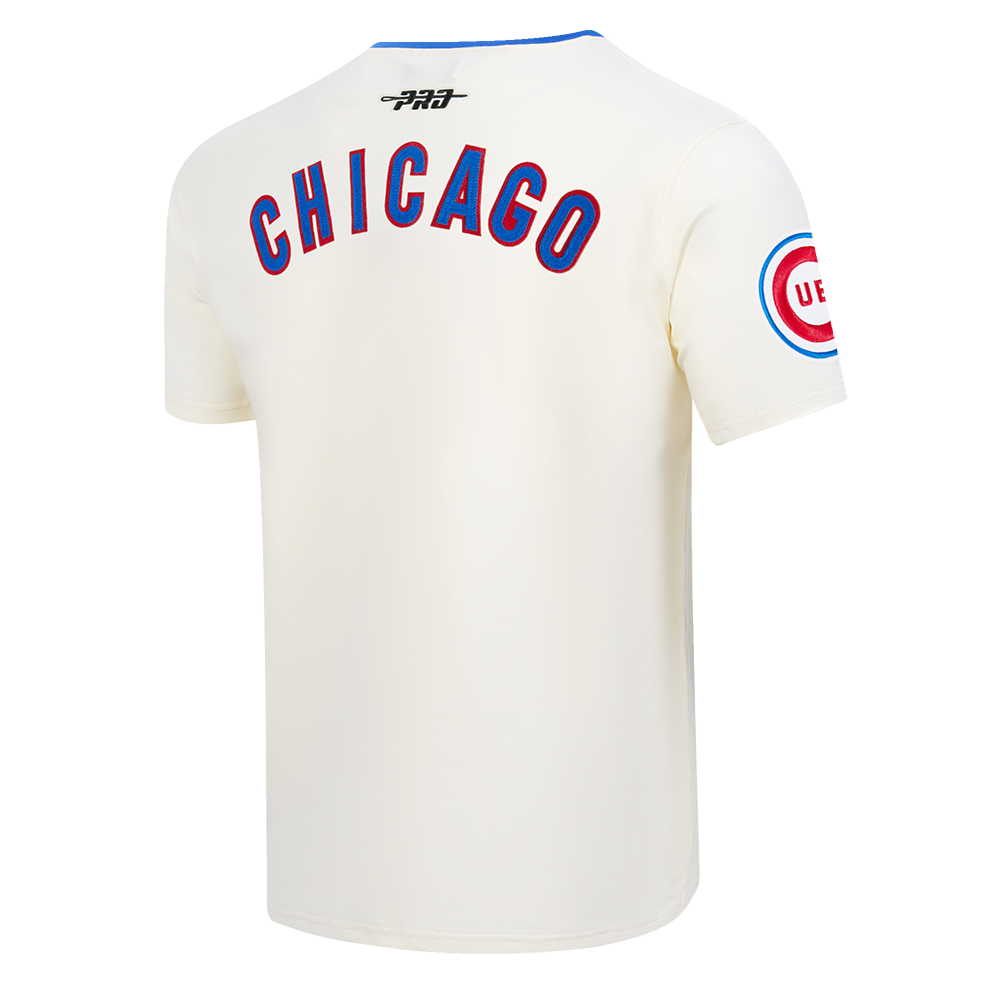 Chicago Cubs 1969 Cooperstown Ringer Tee in Cream by Pro Standard Shirts PRO STANDARD