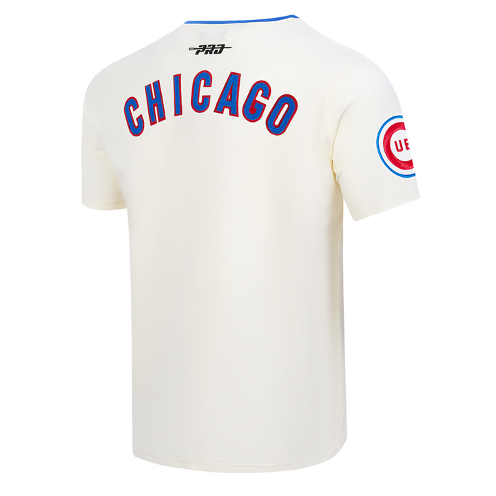 Chicago Cubs 1969 Cooperstown Ringer Tee in Cream by Pro Standard Shirts PRO STANDARD