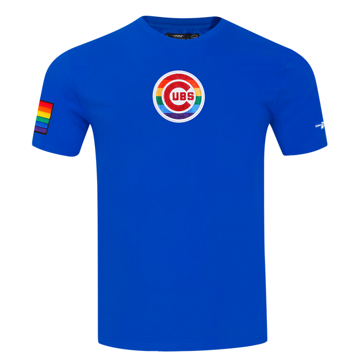 Chicago Cubs Rainbow Bullseye Pride Tee in Royal Blue by Pro Standard Short Sleeve Tees PRO STANDARD