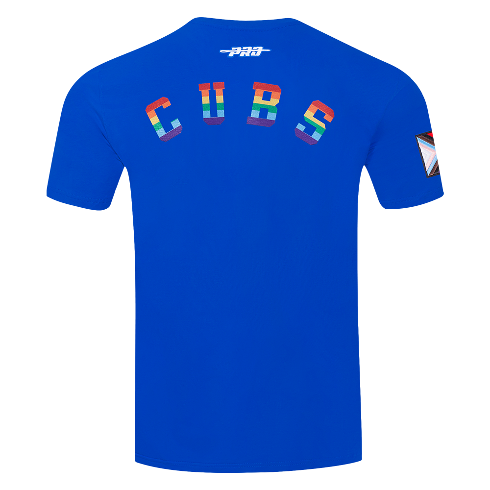 Chicago Cubs Rainbow Bullseye Pride Tee in Royal Blue by Pro Standard Short Sleeve Tees PRO STANDARD
