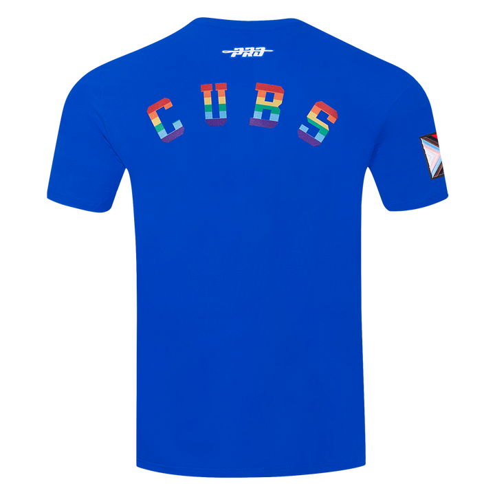 Chicago Cubs Rainbow Bullseye Pride Tee in Royal Blue by Pro Standard Short Sleeve Tees PRO STANDARD