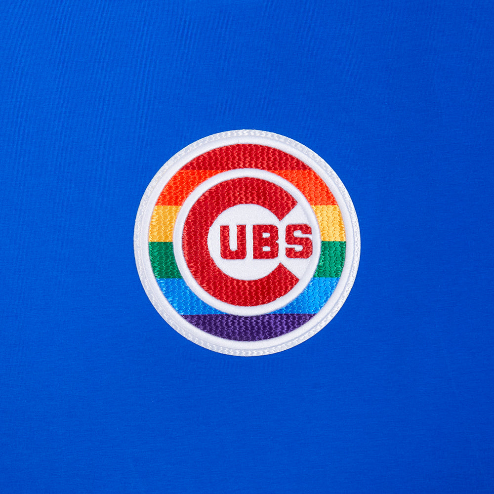 Chicago Cubs Rainbow Bullseye Pride Tee in Royal Blue by Pro Standard Short Sleeve Tees PRO STANDARD