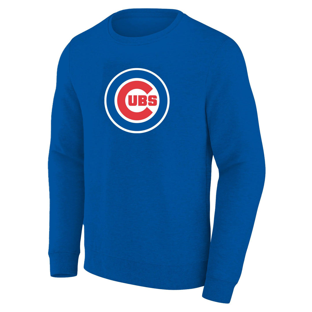 CHICAGO CUBS BULLSEYE LOGO BIG & TALL ROYAL CREW NECK Sweatshirts & Hoodies PROFILE