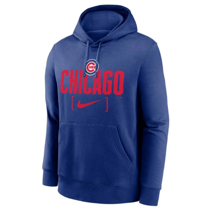 CHICAGO CUBS NIKE MEN'S BULLESYE SLACK BLUE HOODIE Sweatshirts & Hoodies NIKE