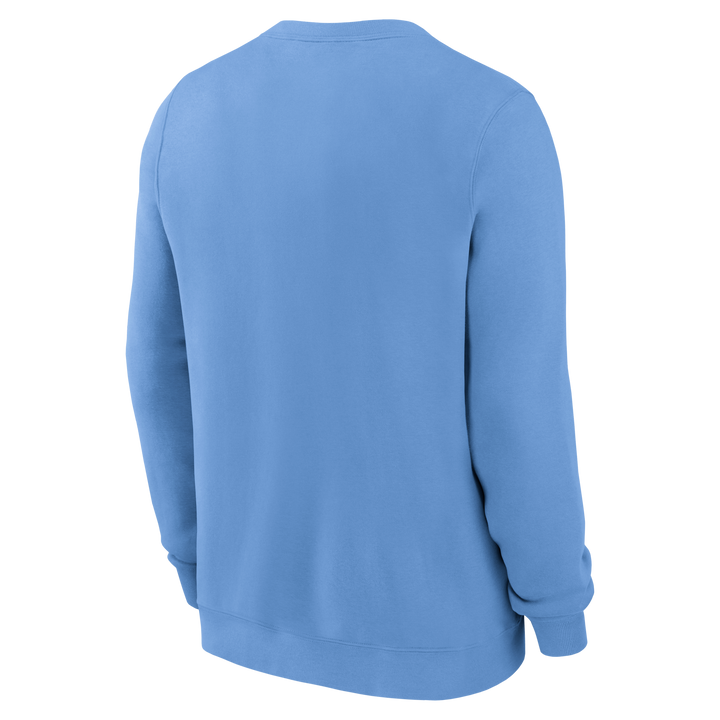 Chicago Cubs Nike Twill Crewneck Sweatshirt in Light Blue