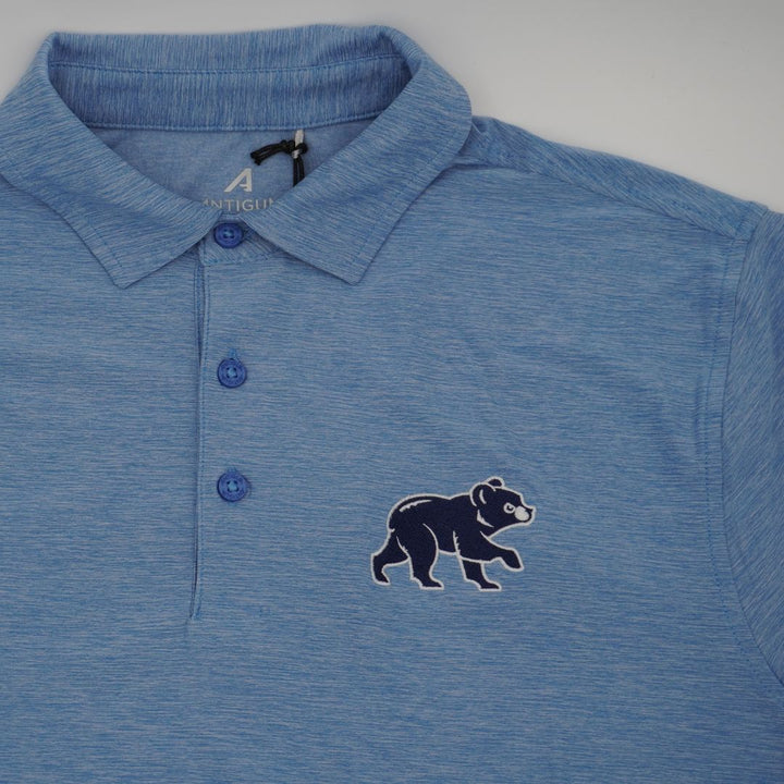 CHICAGO CUBS ANTIGUA MEN'S WALKING BEAR COLUMBIA BLUE POLO Polo ANTIGUA