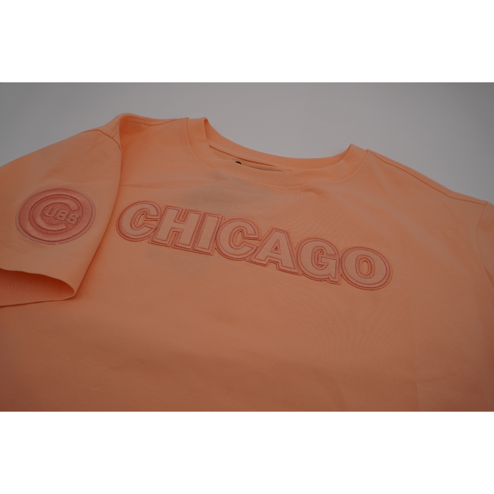 CHICAGO CUBS PRO STANDARD WOMEN'S CORAL CROP TEE Short Sleeve Tees PRO STANDARD