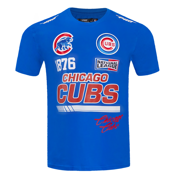 CHICAGO CUBS PRO STANDARD MEN'S FAST LANE RACE ROYAL TEE Short Sleeve Tees PRO STANDARD