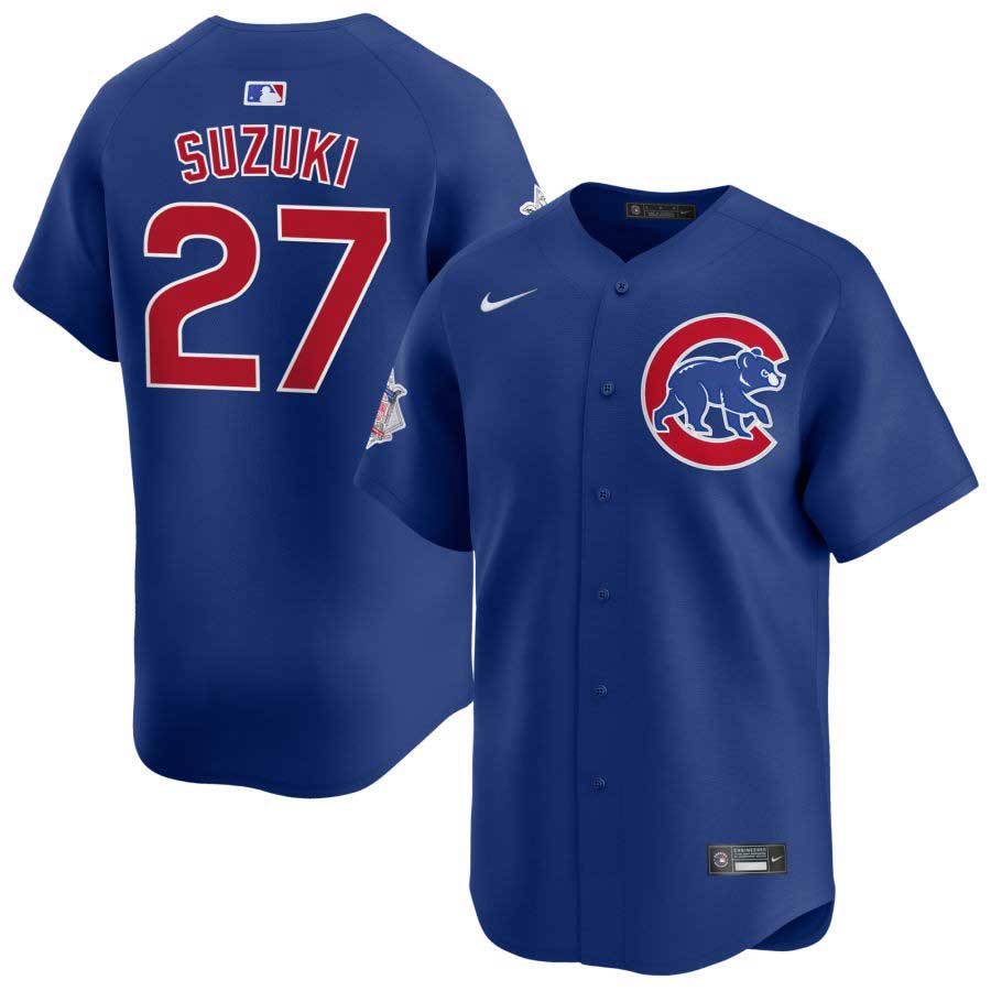 CHICAGO CUB NIKE MEN'S SEIYA SUZUKI ALTERNATE BLUE LIMITED JERSEY Jerseys NIKE