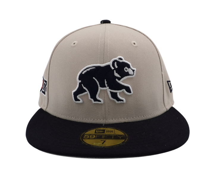 Chicago Cubs Spring Training Bear Stone/Navy 59FIFTY Fitted Cap by New Era Caps NEW ERA CAP COMPANY