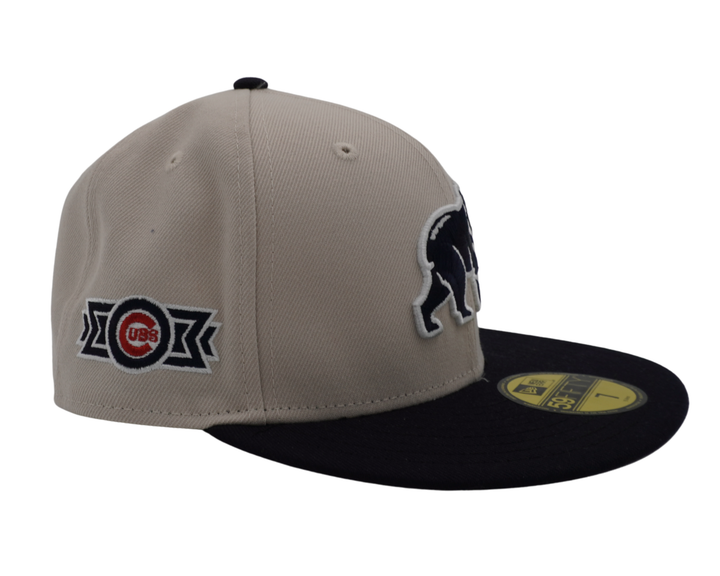 Chicago Cubs Spring Training Bear Stone/Navy 59FIFTY Fitted Cap by New Era Caps NEW ERA CAP COMPANY