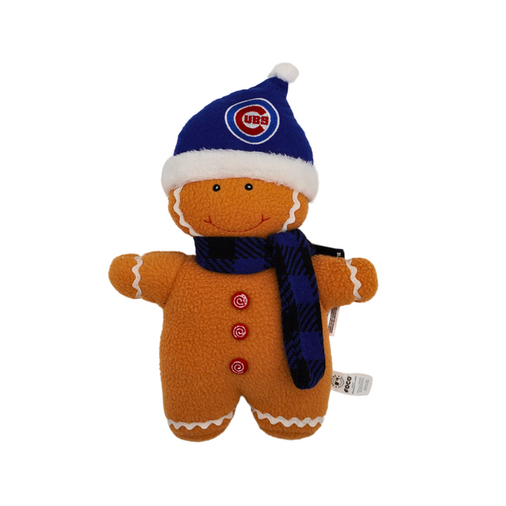 CHICAGO CUBS GINGERBREAD MAN HOLIDAY PLUSH TOY Home & Office FOREVER COLLECTIBLES