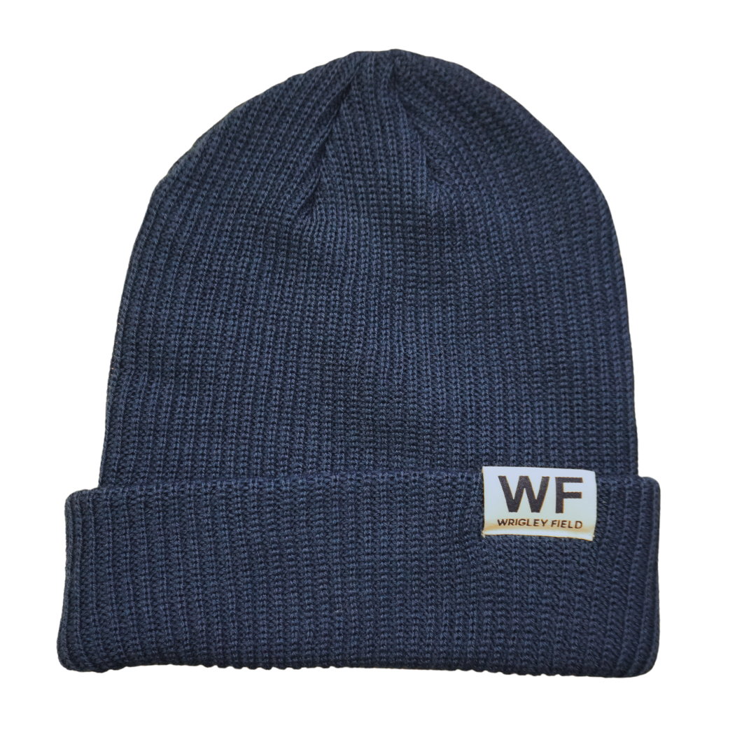 WRIGLEY FIELD NAVY RIBBED KNIT CAP Knits SPORTIQE