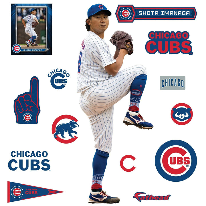 Shota Imanaga - RealBig Collection - Official MLB - Chicago Cubs - Reusable Vinyl Wall Decals Vinyl Die-Cut Character UNASSIGNED
