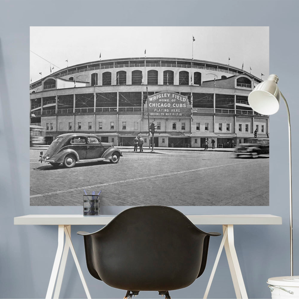 Wrigley Field Historic Mural - Peel & Stick Poster - Official MLB - Chicago Cubs - Reusable Vinyl Wall Decal Mural UNASSIGNED