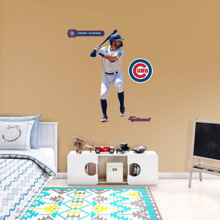 Dansby Swanson - RealBig Collection - Official MLB - Chicago Cubs - Reusable Vinyl Wall Decals Vinyl Die-Cut Character UNASSIGNED