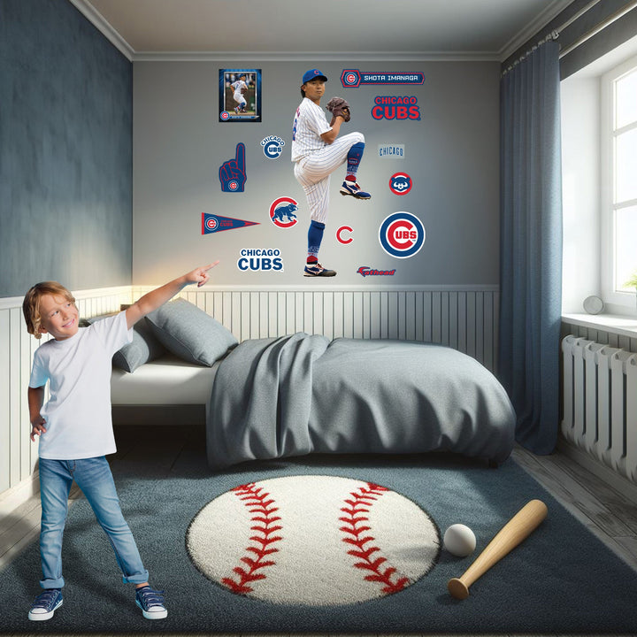 Shota Imanaga - RealBig Collection - Official MLB - Chicago Cubs - Reusable Vinyl Wall Decals Vinyl Die-Cut Character UNASSIGNED