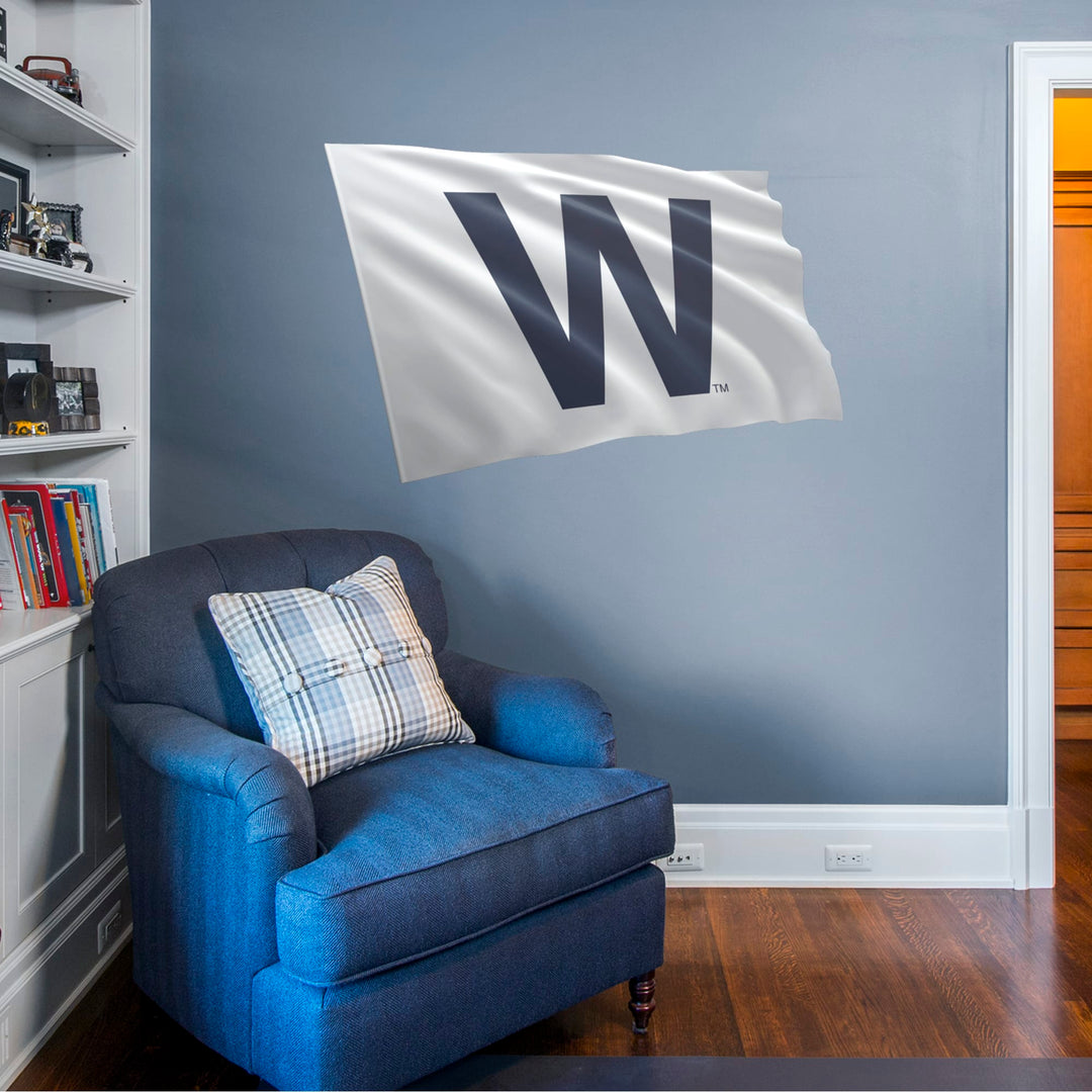 Chicago Cubs - RealBig "W" Flag Collection - Official MLB - Reusable Vinyl Wall Decals Vinyl Die-Cut Icon UNASSIGNED